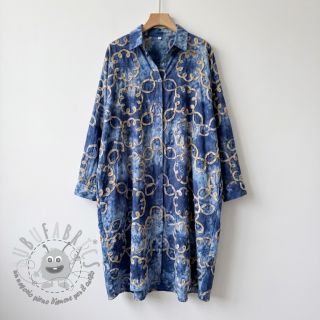 Tessuto di cotone TIE DYE EMBROIDERY Elise tape design D