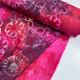 Tessuto di cotone TIE DYE EMBROIDERY Elise tape design E