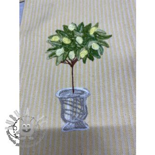 Tessuto decorativo DOBBY Colored stripe lavender