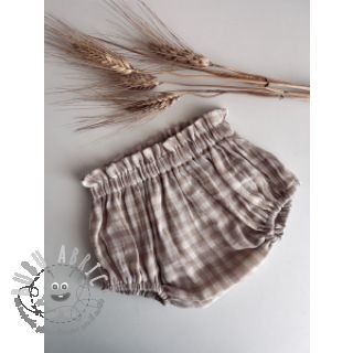 Mussola/Doppia garza Double sided CHECKS MINI sand