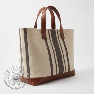 Tessuto decorativo Bernadette stripe coffee