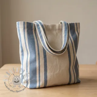 Tessuto decorativo Bernadette stripe denim