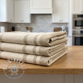 Tessuto decorativo Bernadette stripe ficelle