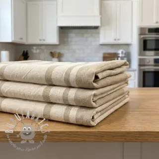 Tessuto decorativo Bernadette stripe ficelle