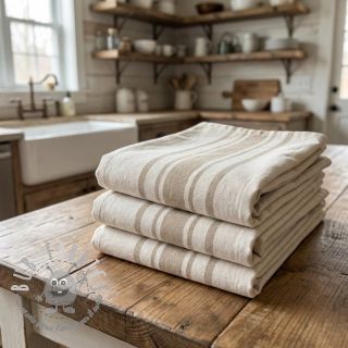 Tessuto decorativo Bernadette stripe ficelle