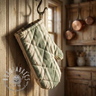 Tessuto decorativo Bernadette stripe kaki