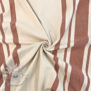 Tessuto decorativo Bernadette stripe terracotta