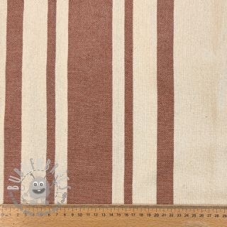 Tessuto decorativo Bernadette stripe terracotta