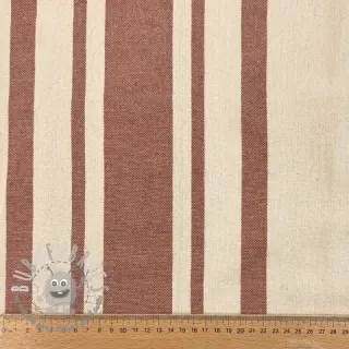 Tessuto decorativo Bernadette stripe terracotta
