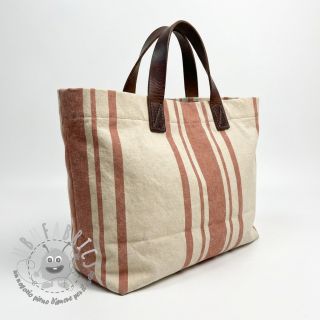 Tessuto decorativo Bernadette stripe terracotta