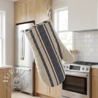 Tessuto decorativo Bernadette stripe indigo