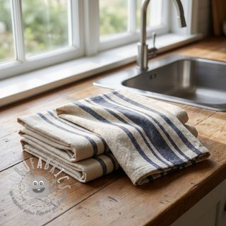 Tessuto decorativo Bernadette stripe indigo