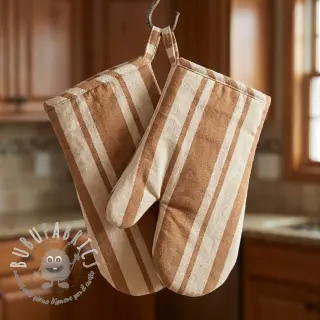 Tessuto decorativo Bernadette stripe peanut