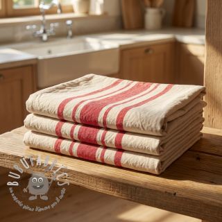 Tessuto decorativo Bernadette stripe rouge