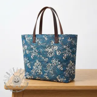 Tessuto decorativo jacquard Swell allover bleu