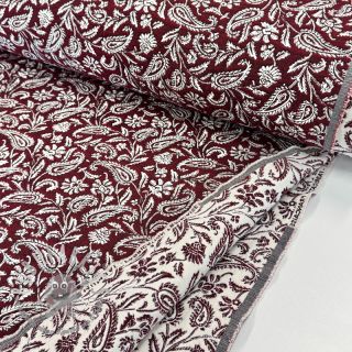 Tessuto decorativo jacquard Mumbai allover bordeaux