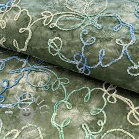 Tessuto di cotone TIE DYE Chenille ela design B