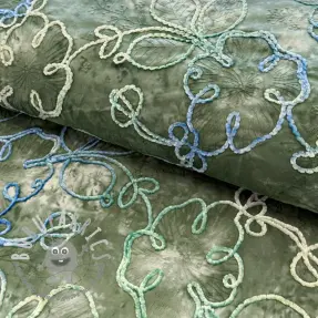 Tessuto di cotone TIE DYE Chenille ela design B