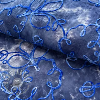 Tessuto di cotone TIE DYE Chenille ela design C