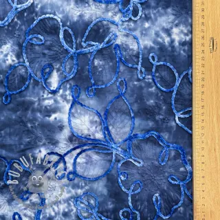 Tessuto di cotone TIE DYE Chenille ela design C
