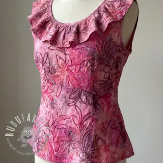 Tessuto di cotone TIE DYE Chenille manon design C