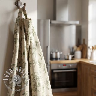 Tessuto decorativo Linenlook Garden Plant Tool digital print