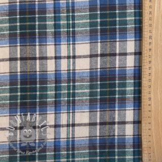 Tessuto di cotone YARN DYED CHECK BRUSHED blue