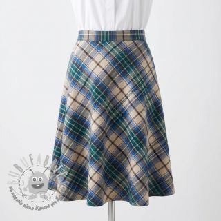 Tessuto di cotone YARN DYED CHECK BRUSHED blue