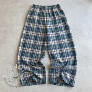 Tessuto di cotone YARN DYED CHECK BRUSHED blue
