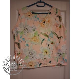 Tessuto di cotone SATIN Oahu pink digital print