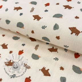 Mussola/Doppia garza Forest animals ORGANIC SIMPLY NATURAL