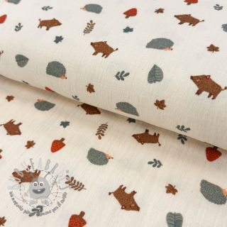 Mussola/Doppia garza Forest animals ORGANIC SIMPLY NATURAL