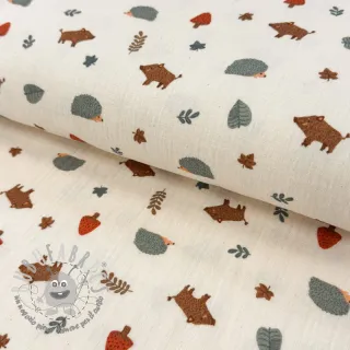 Mussola/Doppia garza Forest animals ORGANIC SIMPLY NATURAL