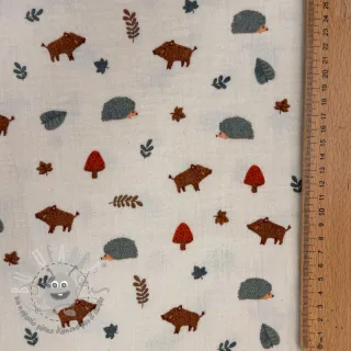 Mussola/Doppia garza Forest animals ORGANIC SIMPLY NATURAL