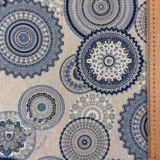 Tessuto decorativo Linenlook premium Geometric mandala