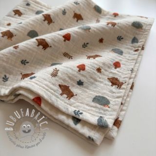 Mussola/Doppia garza Forest animals ORGANIC SIMPLY NATURAL