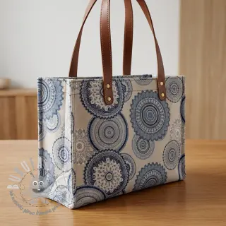 Tessuto decorativo Linenlook premium Geometric mandala