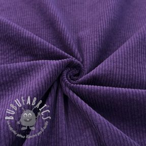 Velluto a coste 6W WASHED STRETCH dark purple