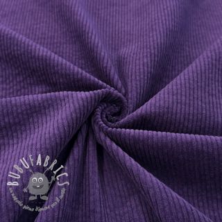 Velluto a coste 6W WASHED STRETCH dark purple