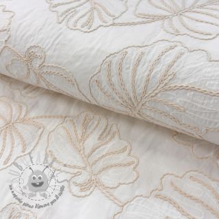 Tessuto di cotone VOILE EMBROIDERY Kady off white