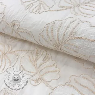 Tessuto di cotone VOILE EMBROIDERY Kady off white