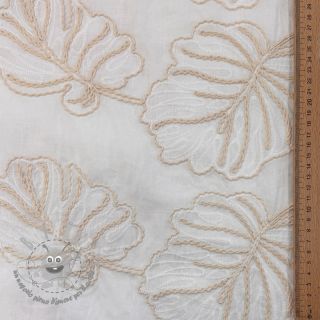 Tessuto di cotone VOILE EMBROIDERY Kady off white