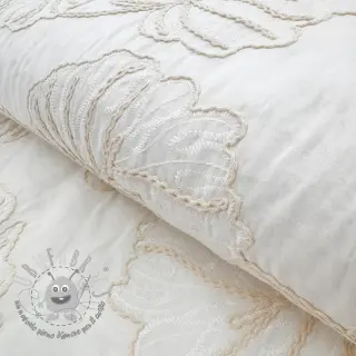 Tessuto di cotone VOILE EMBROIDERY Kady off white