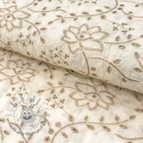 Tessuto di cotone VOILE EMBROIDERY Kiara off white
