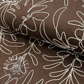 Tessuto scamosciato Tape flower dark brown