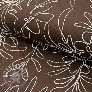 Tessuto scamosciato Tape flower dark brown