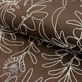 Tessuto scamosciato Tape flower dark brown