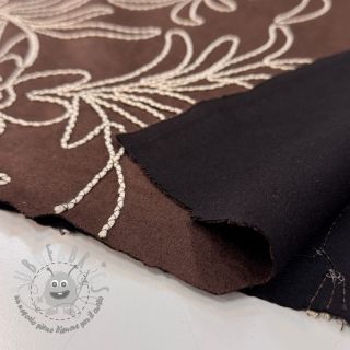 Tessuto scamosciato Tape flower dark brown
