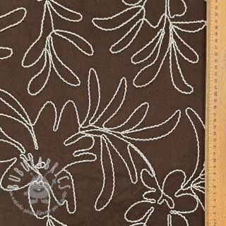Tessuto scamosciato Tape flower dark brown