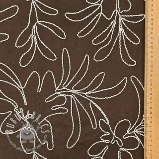 Tessuto scamosciato Tape flower dark brown